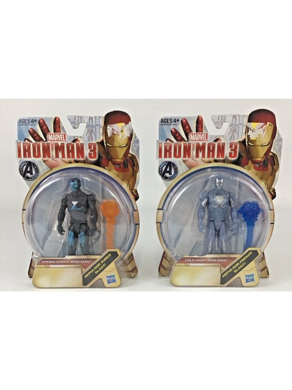 Hasbro Iron Man 3 Hydro Shock Cold Snap Toy Lot Bundle 4" Action Figures Sealed
